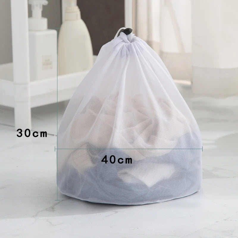 Fine mesh laundry wash bag 30 by 40 centimeter dimension reference graphic