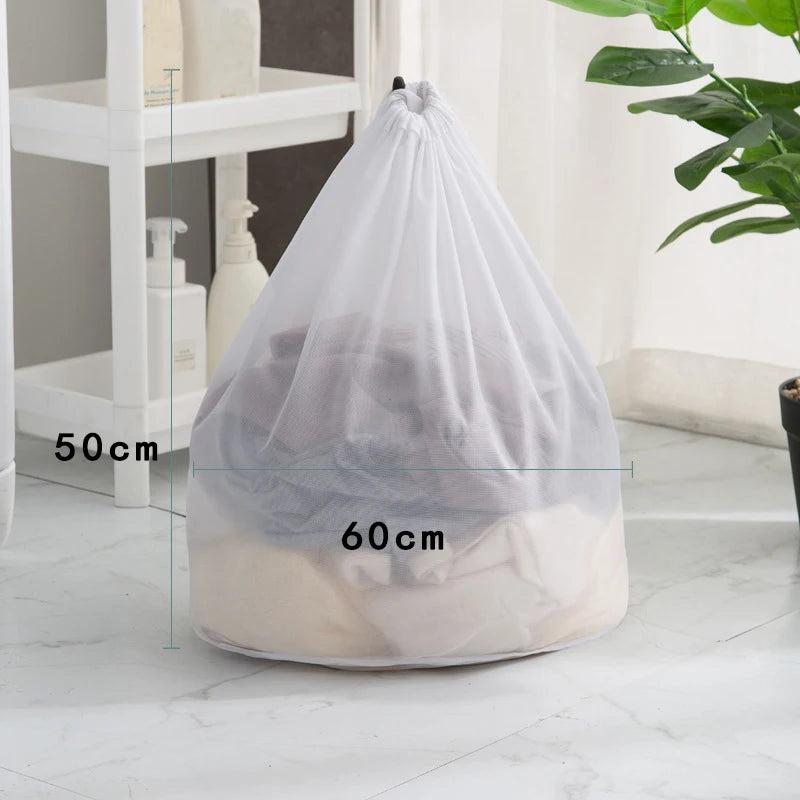 Fine mesh laundry wash bag 50 by 60 centimeter dimension reference graphic