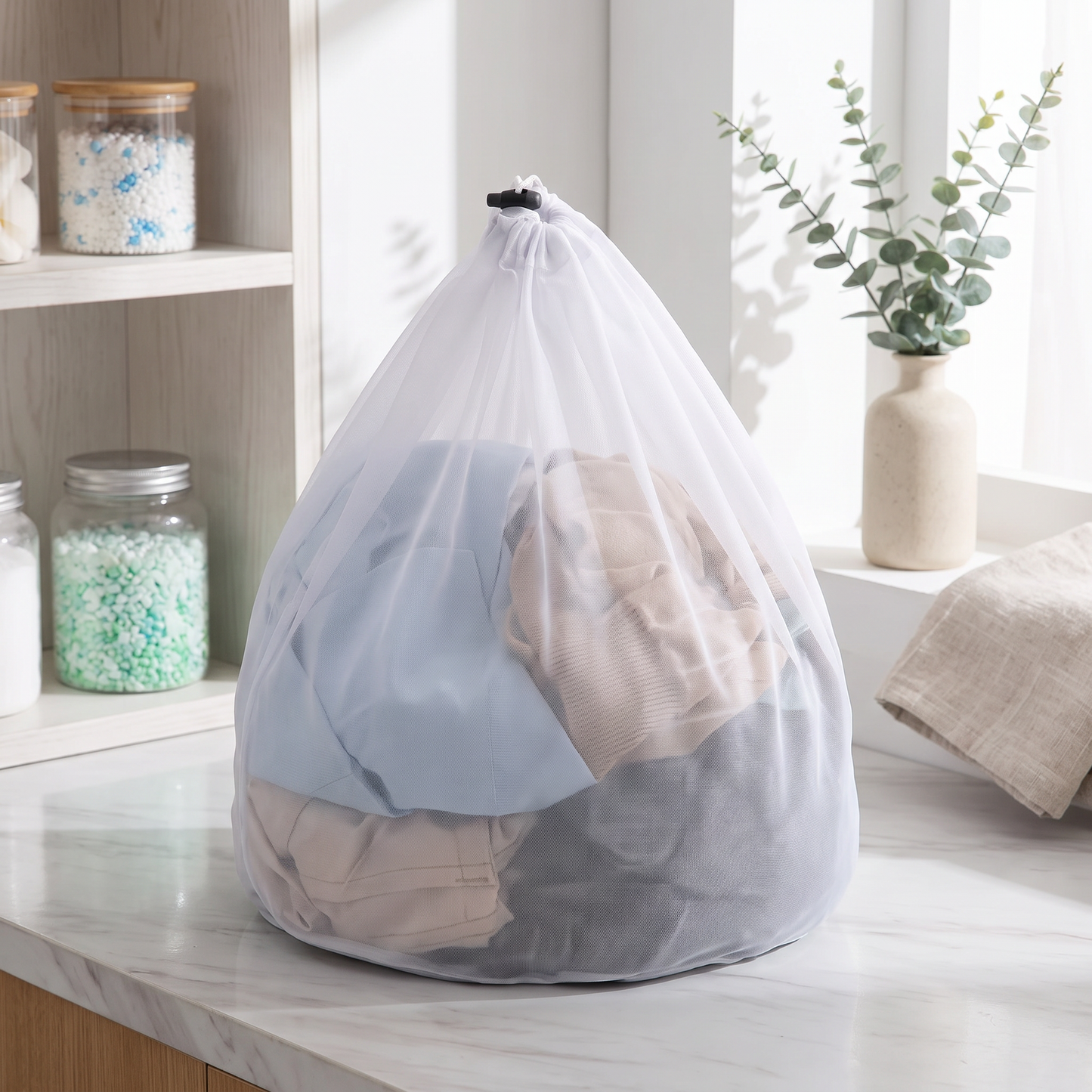 Fine mesh laundry wash bag in 40 by 50 centimeters