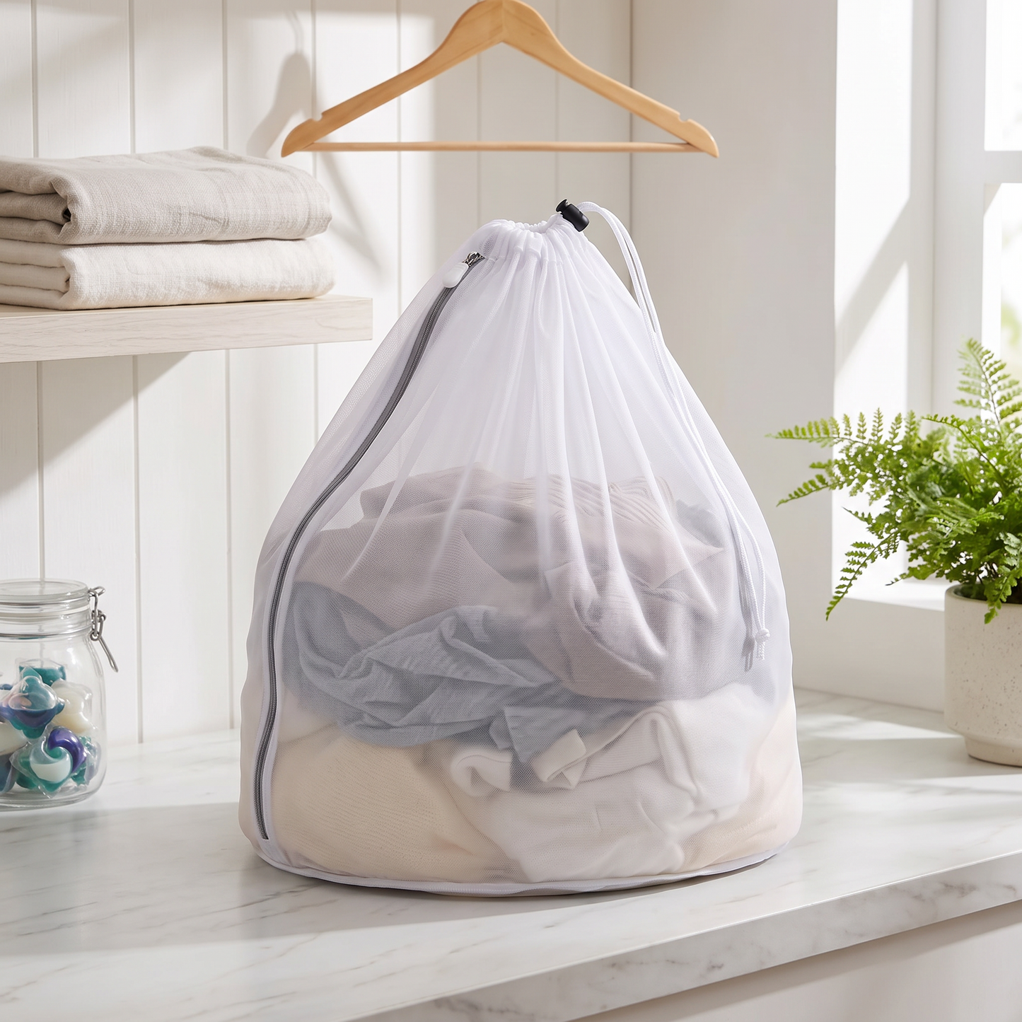 Fine mesh laundry wash bag in 50 by 60 centimeters